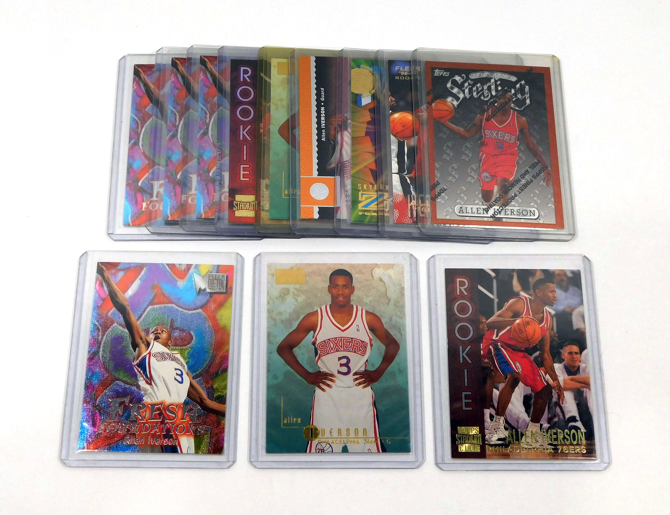 Lot of (12) 1996-97 Allen Iverson Rookie Year Cards | eBay