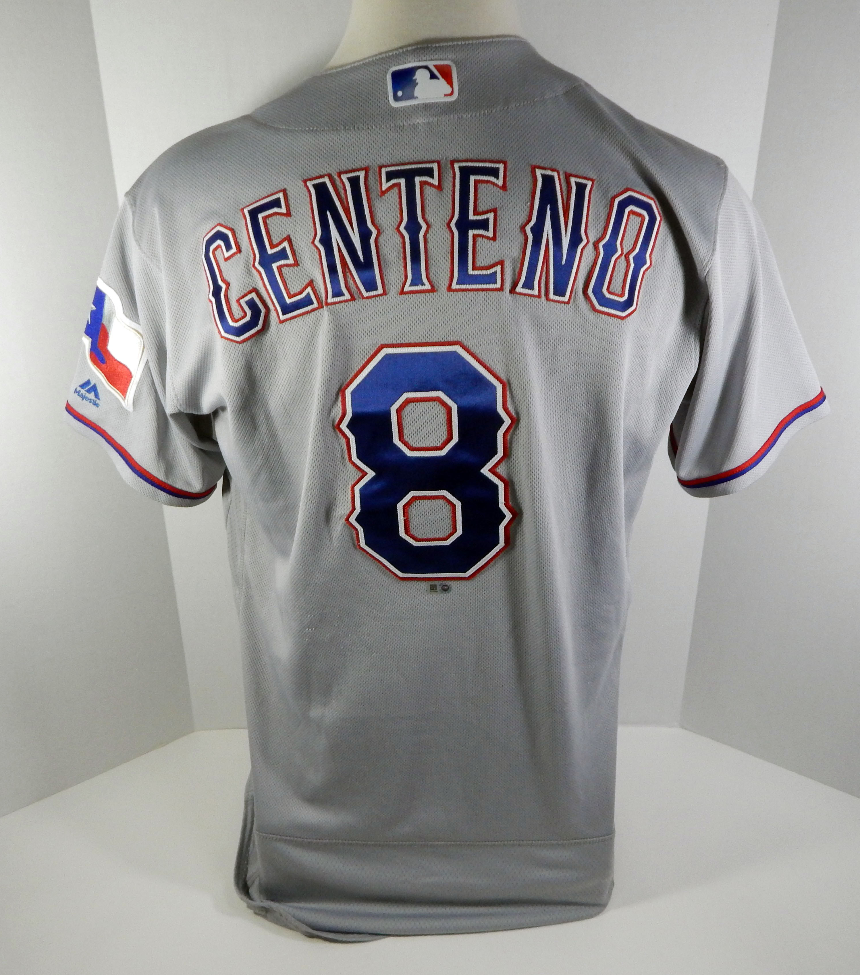 Juan Centeno #8 Game Issued Grey Jersey 