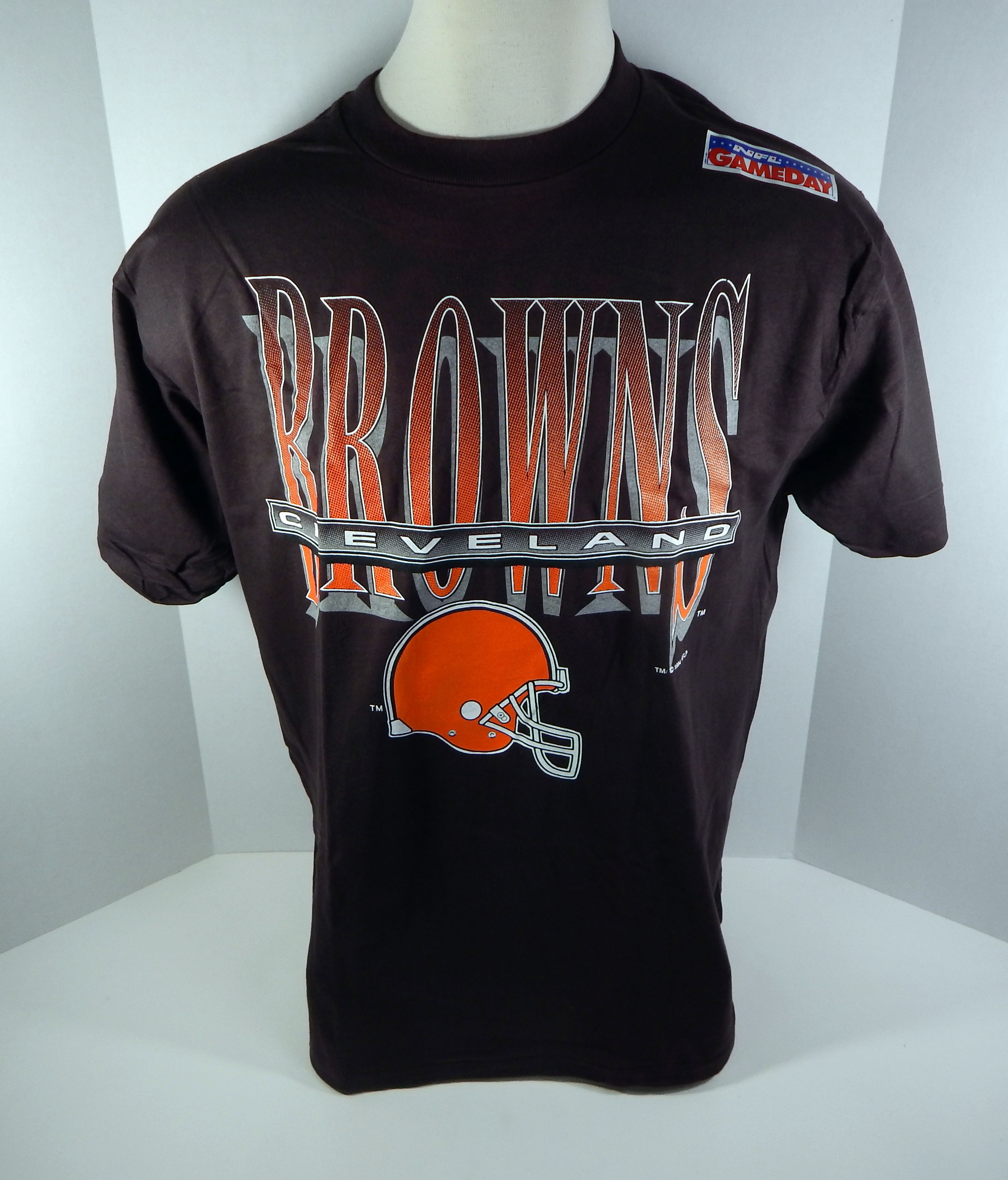 Vintage Cleveland Browns Brown Logo 7 T Shirt Size: XL New