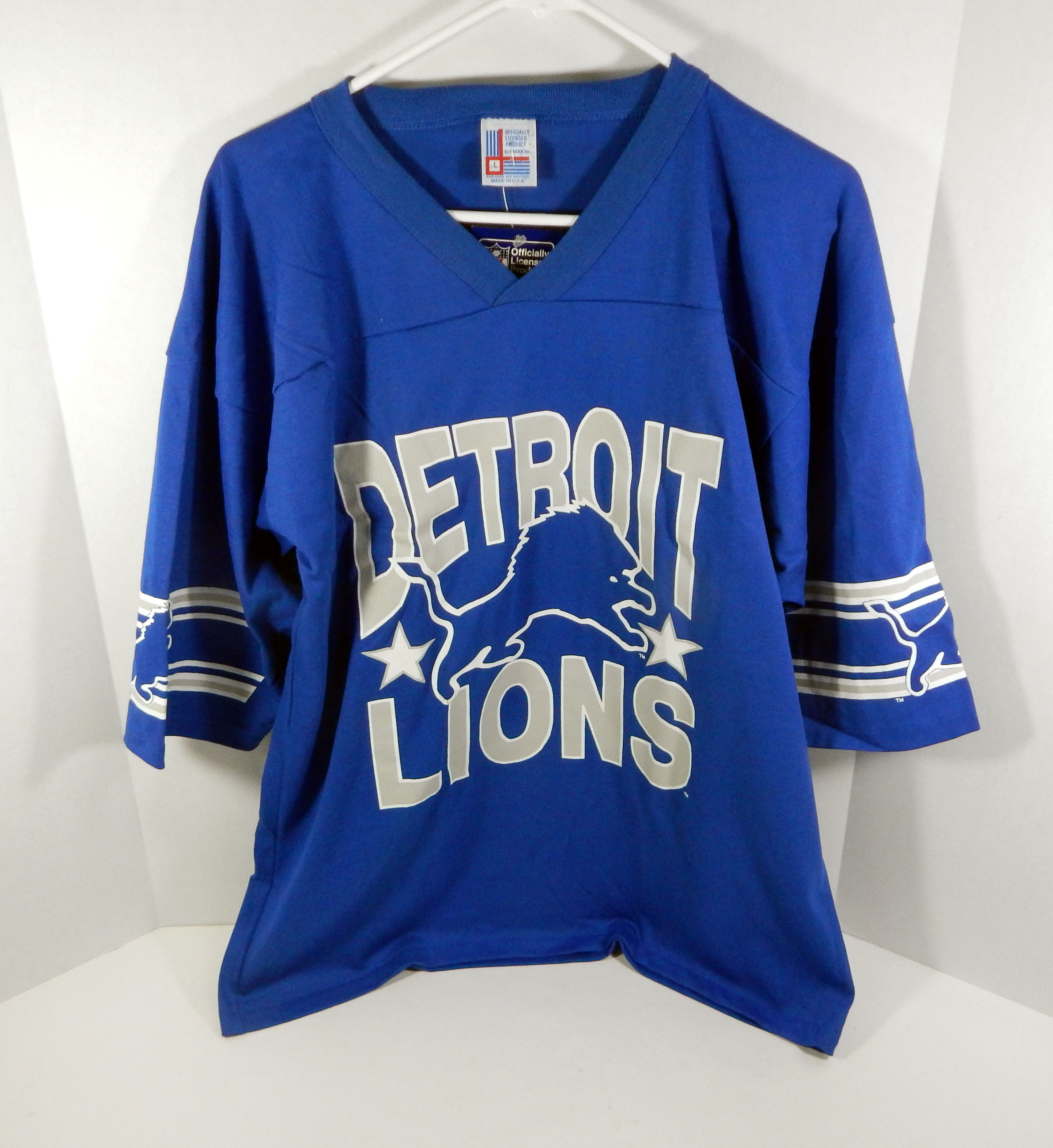 Detroit Lions Blue Garan Jersey T Shirt 