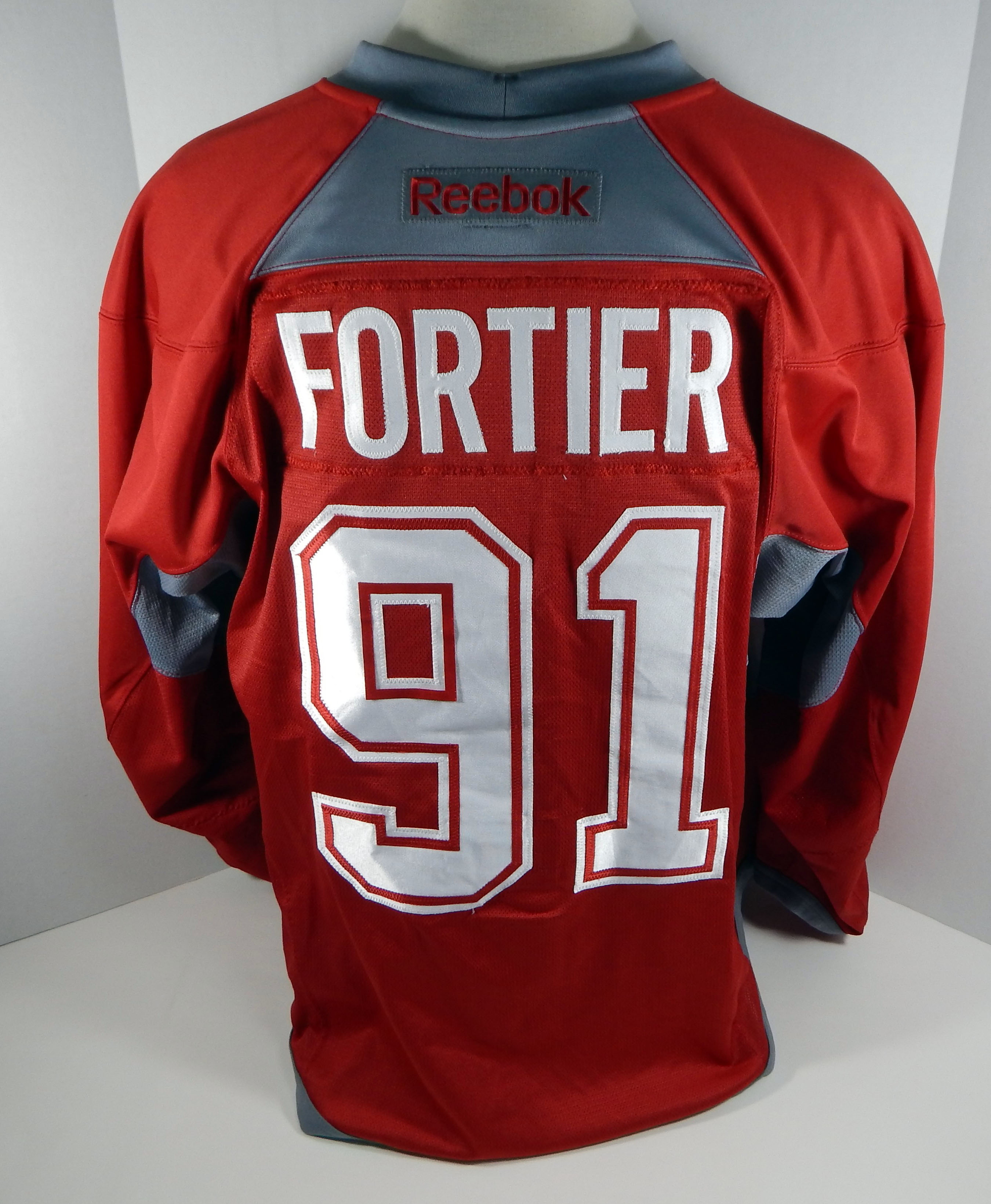 Montreal Canadiens Fortier #91 Game Used Red Practice ...
