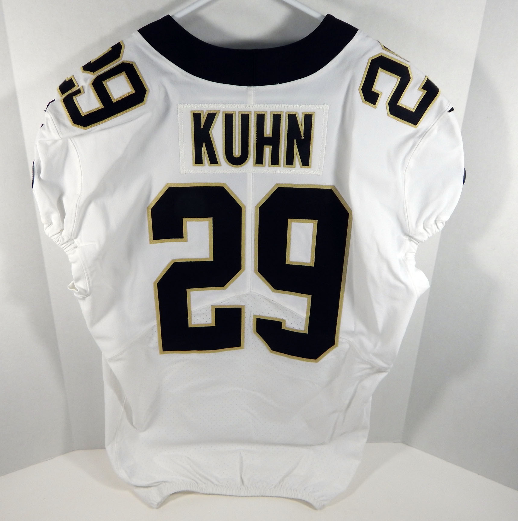 2017 New Orleans Saints John Kuhn #29 Game Issued White Jersey ...