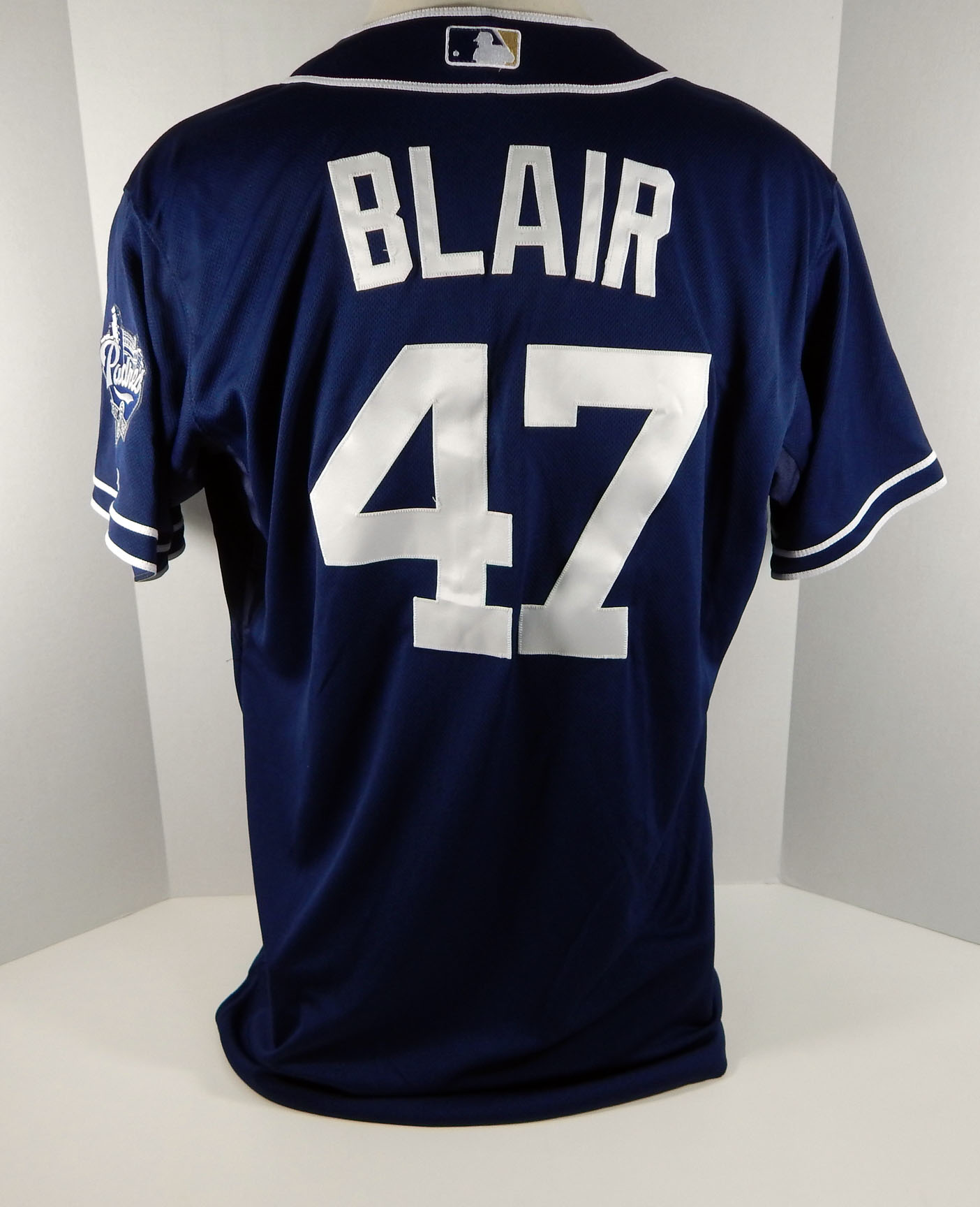 2015 San Diego Padres Willie Blair #47 Game Issued Navy ...
