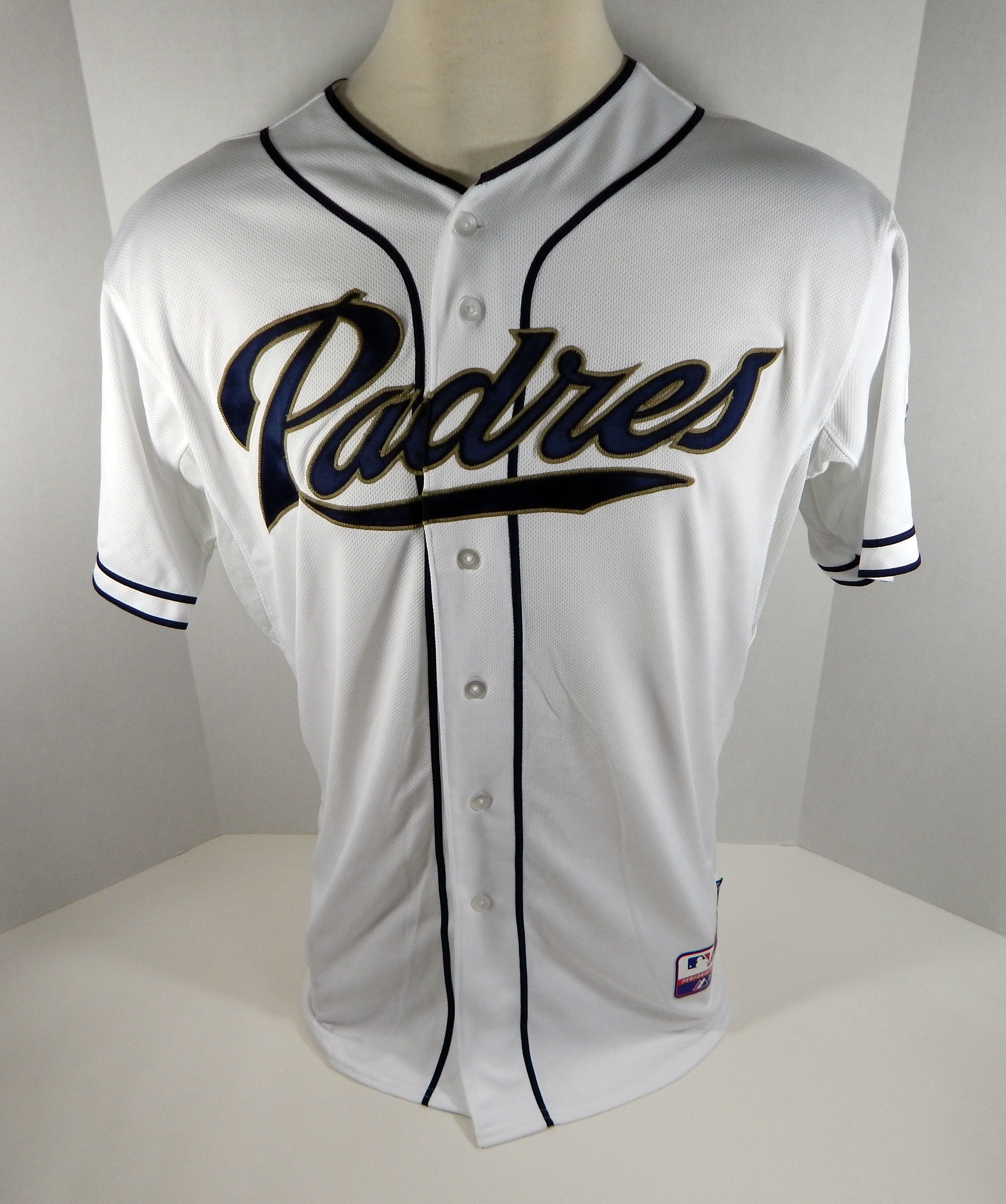 San Diego Padres Cory Mazzoni #43 Game Issued White Jersey ...
