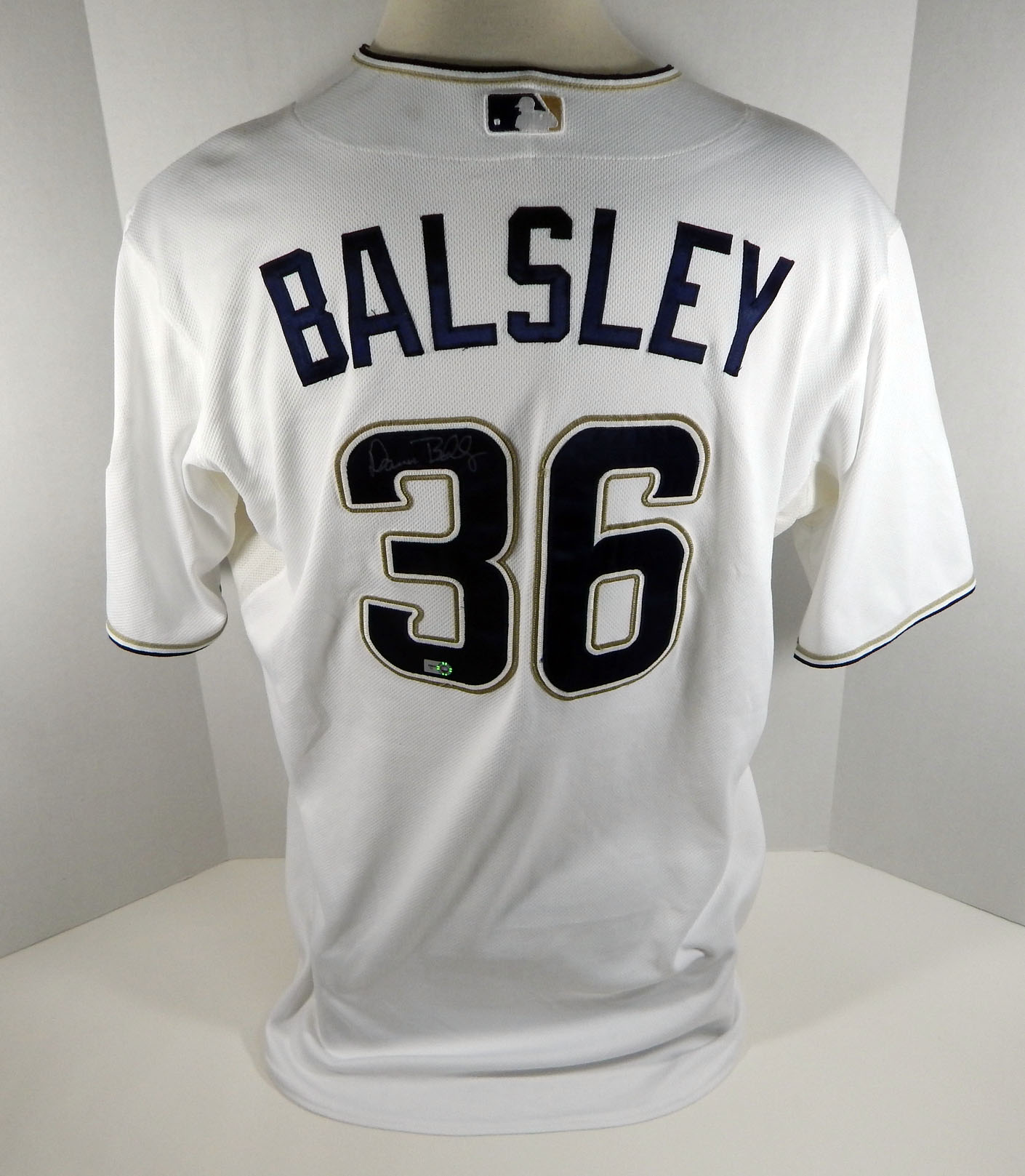 San Diego Padres Darren Balsey #36 Game Used Signed White ...