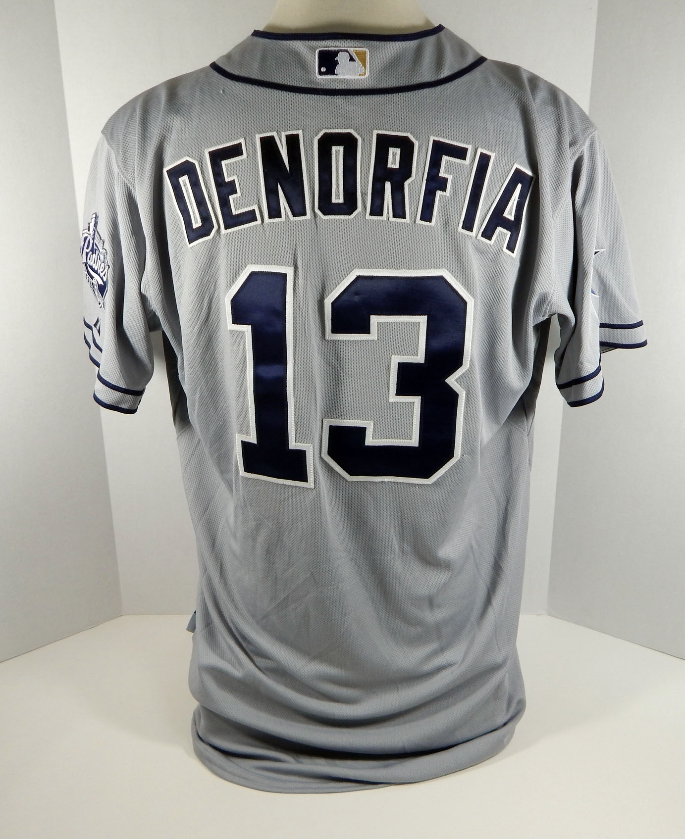 2014 San Diego Padres Chris Denorfia #13 Game Issued Grey Jersey