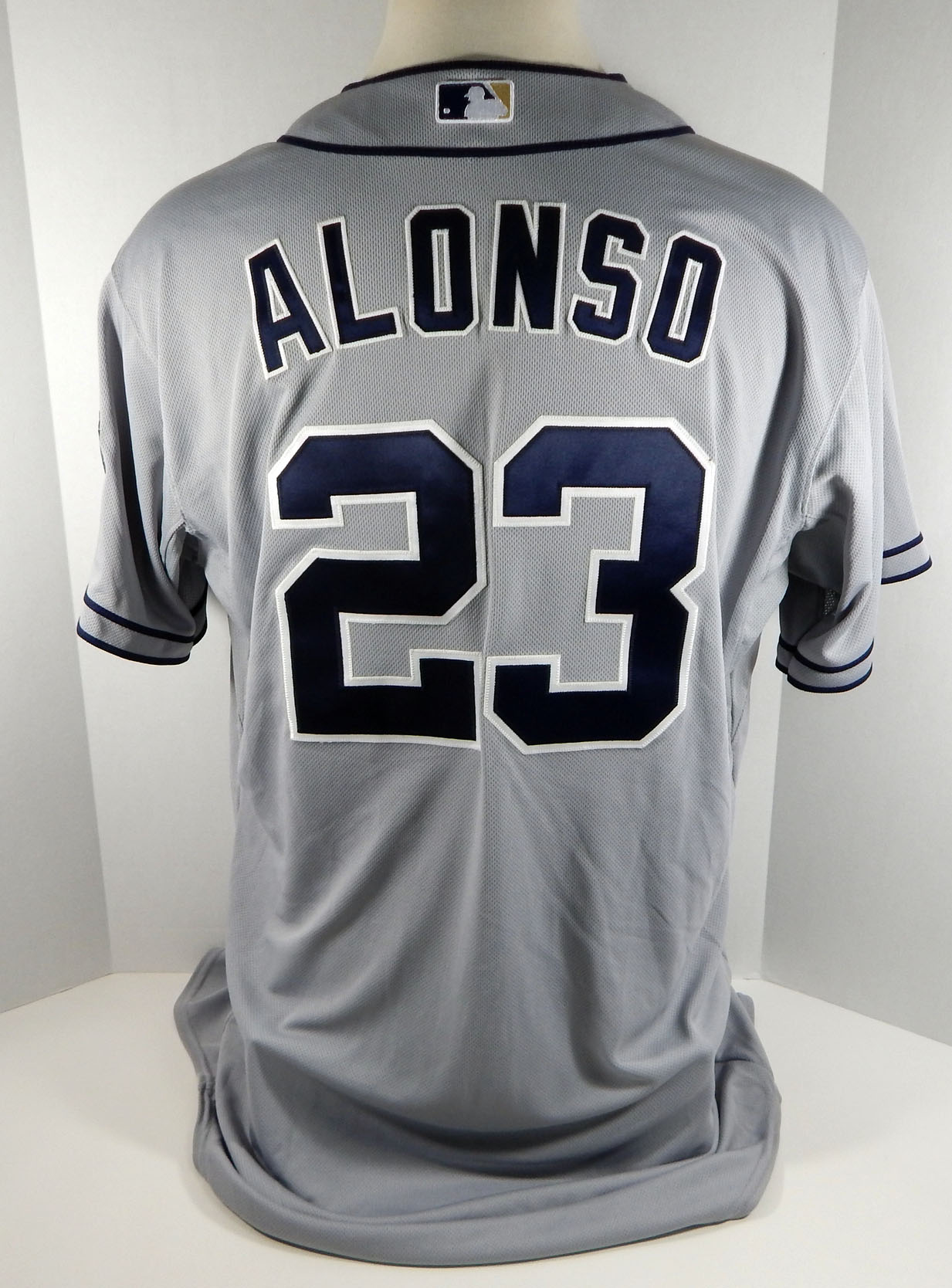 2015 San Diego Padres Yonder Alonso #23 Game Issued Grey Jersey SDP0241