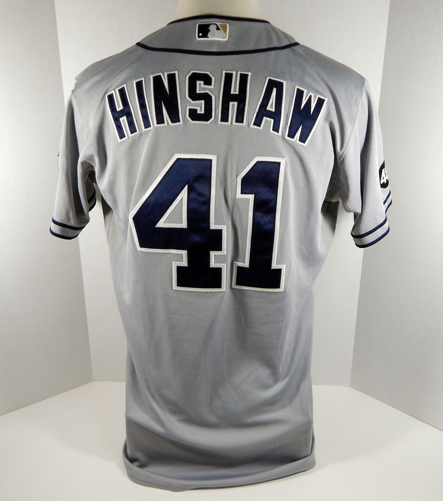 San Diego Padres Alex Hinshaw #41 Game Issued Grey Jersey ...