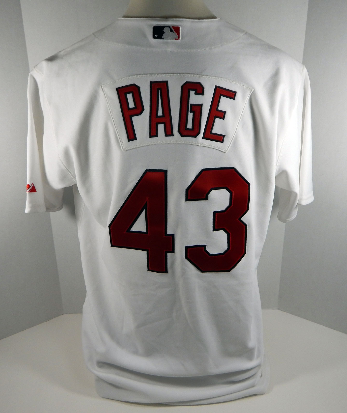 St. Louis Cardinals Mitchell Page #43 Game Used White Jersey | eBay