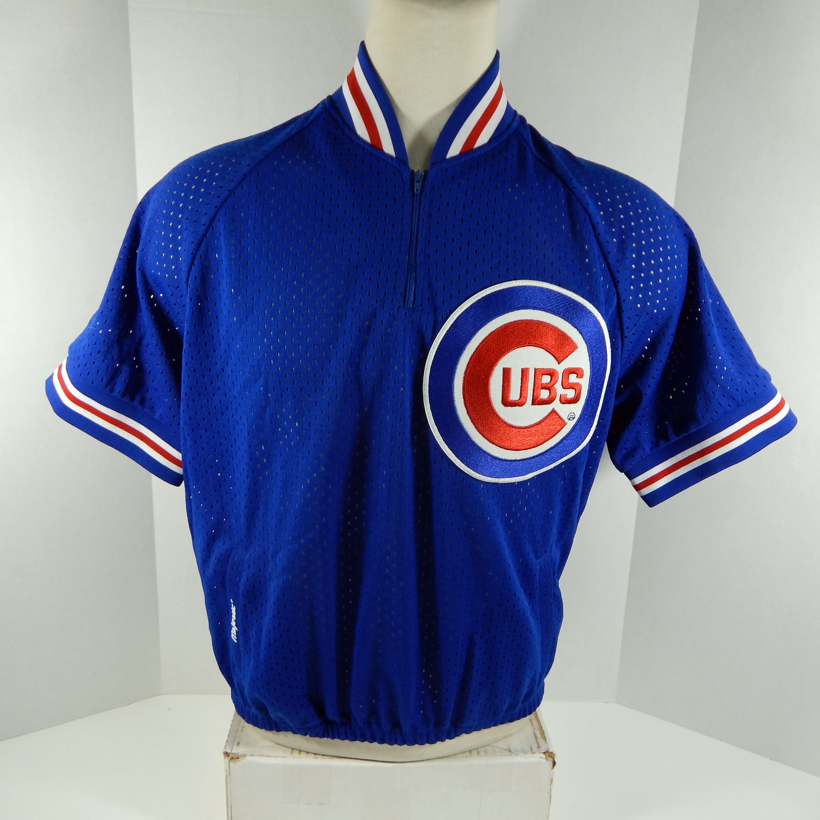 Vintage Chicago Cubs Replica Blue Batting Practice Pullover Jersey L