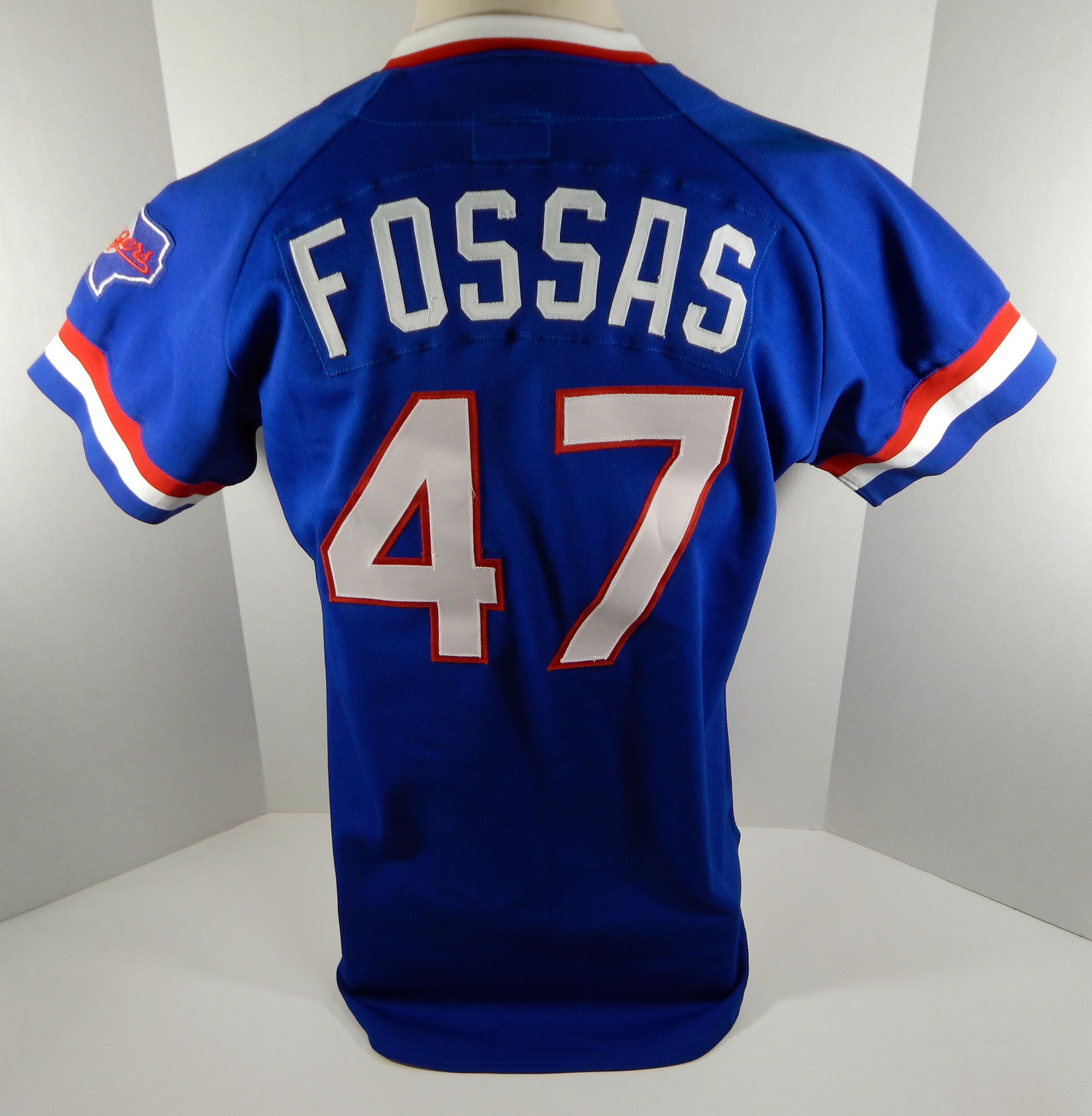 1985 2021 autumn and 2021 winter new Texas Rangers Tony Fossas Jersey Game #47 Blue Used