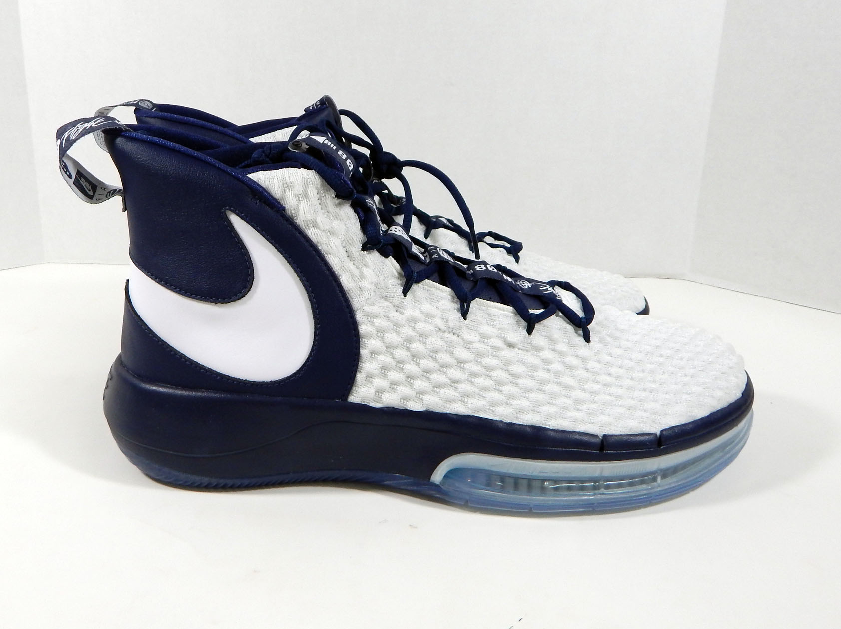 New Men's Nike Alphadunk TB Promo Navy White Basketball Shoe Sz 15