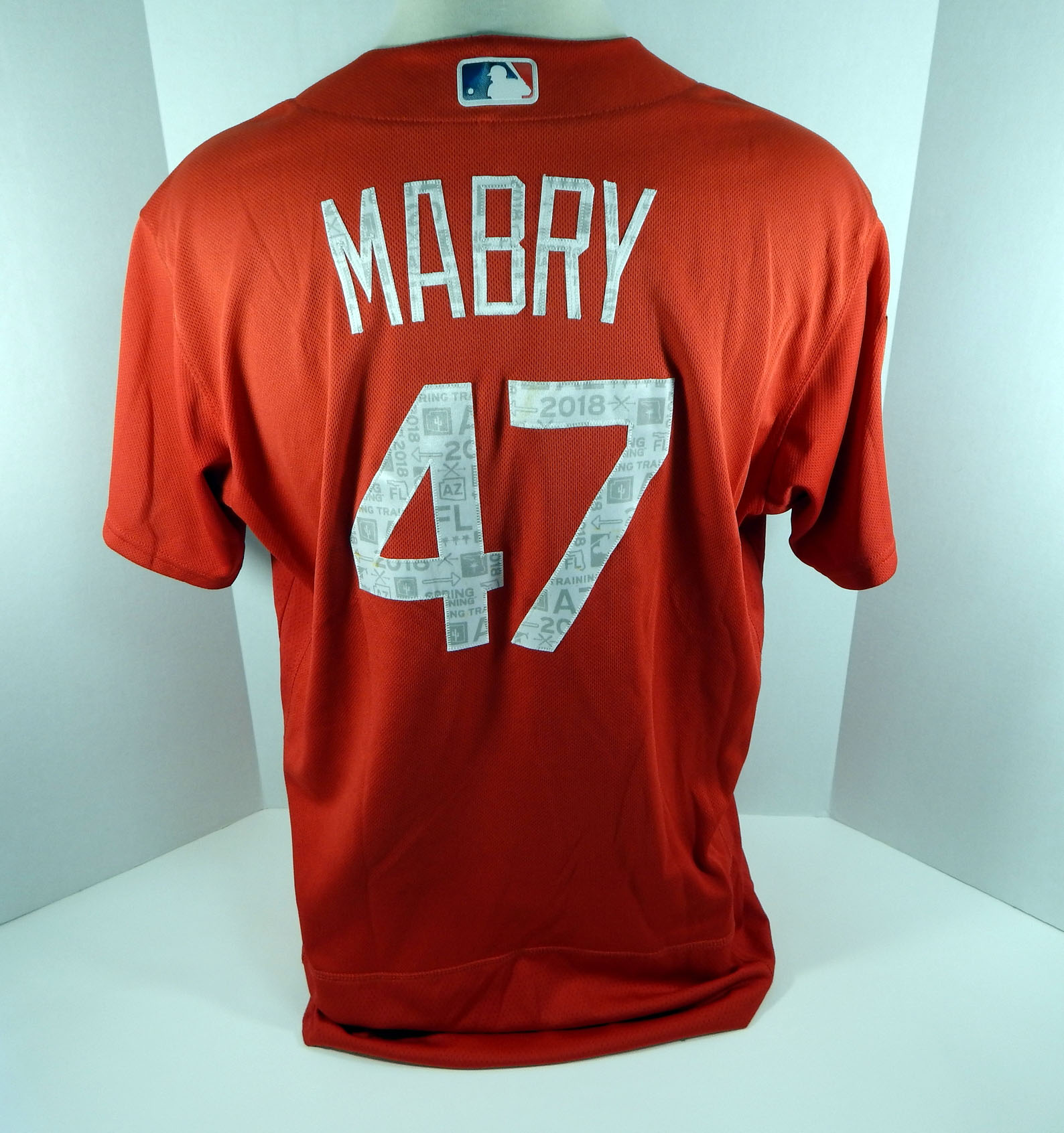 2018 St. Louis Cardinals John Mabry #47 Game Used Red ...