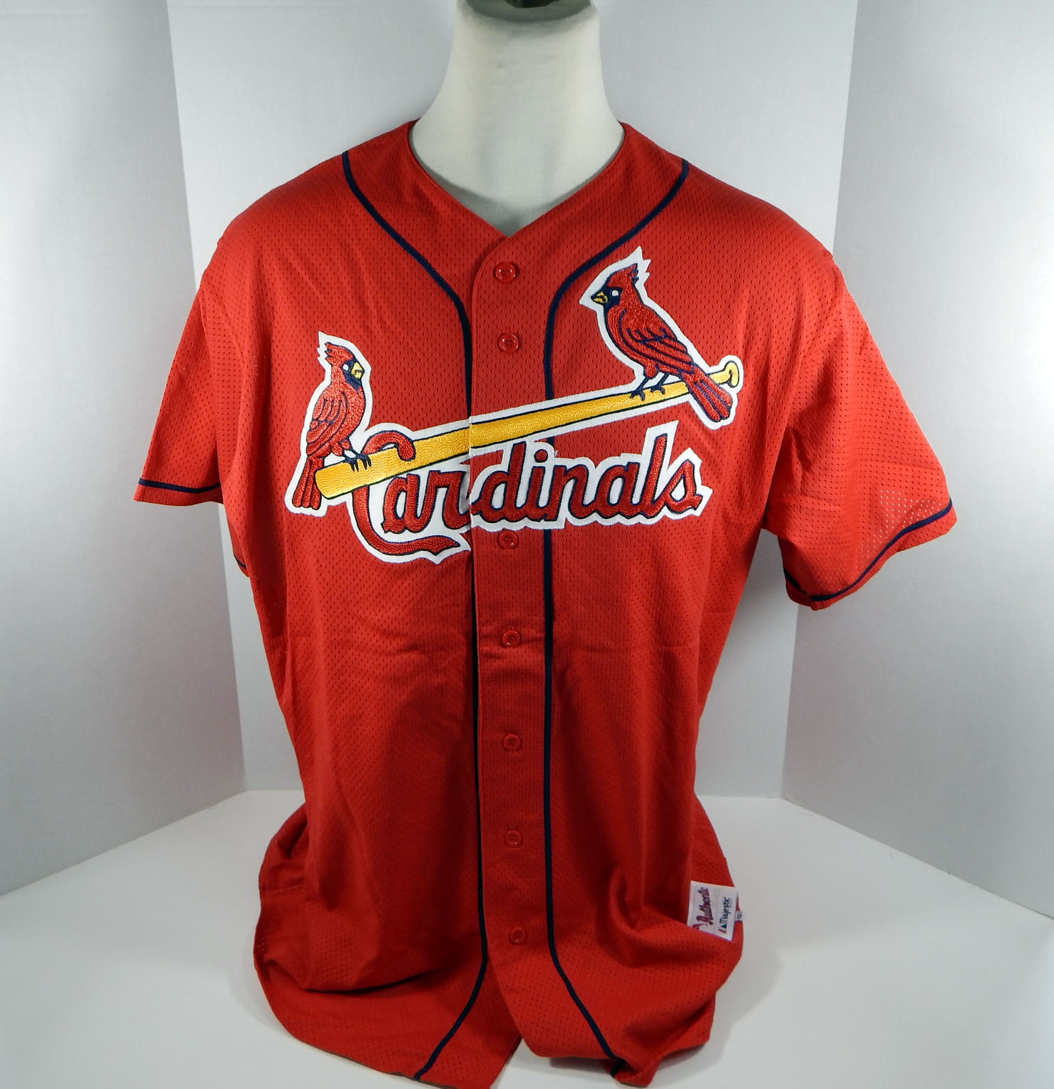 1998-2002 St. Louis Cardinals Blank # Game Issued Red Jersey BP 52 STLC0445 | eBay