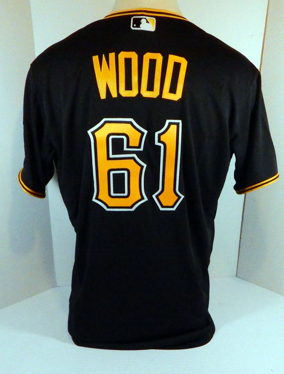 2018 Pittsburgh Pirates Eric Wood #61 Game Issued Black Jersey ...