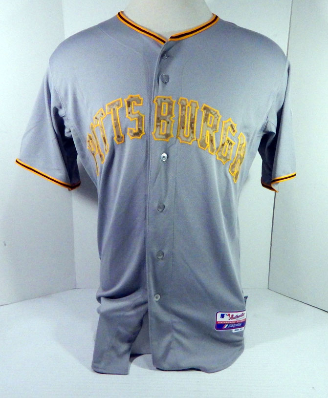 Pittsburgh Pirates Blank # Game Issued Grey Camo Jersey 44 PITT33651