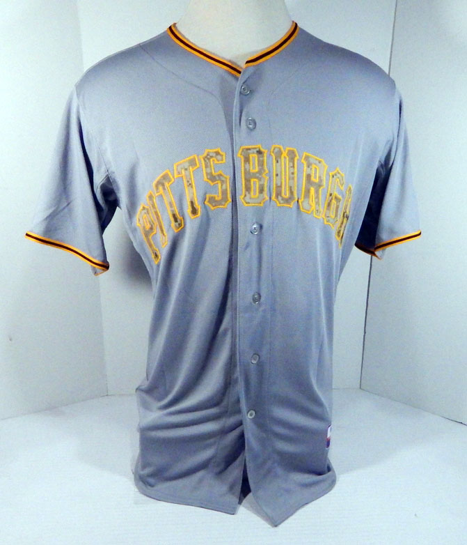 Pittsburgh Pirates Blank Game Issued Grey Jersey Camo 44 697