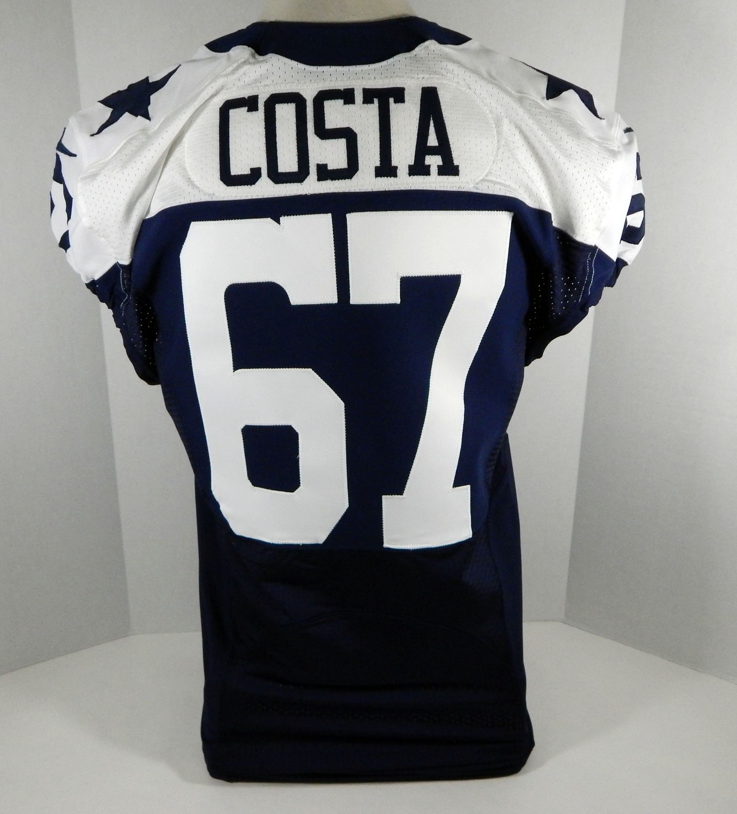 2012 Dallas Cowboys Phil Costa #67 Game Issued Navy Jersey Thank