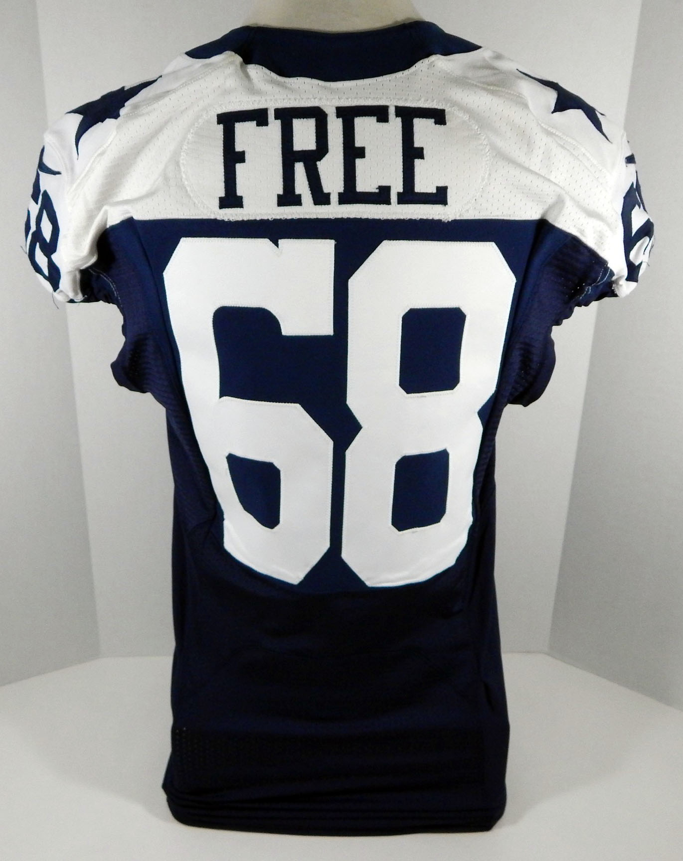 2012 Dallas Cowboys Doug Free #68 Game Issued Navy Jersey Thanksgiving TB  463