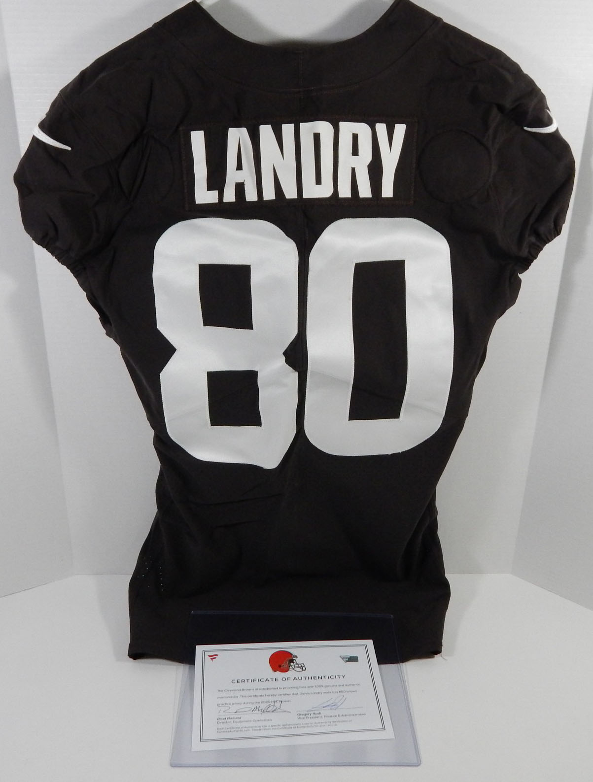 Outdoor Short Sleeve Men s Jarvis Breathable Rugby jersey Landry Custom Cleveland American Football Jersey Browns Sweatshirt #80 Game Player Jersey Brown-Small 