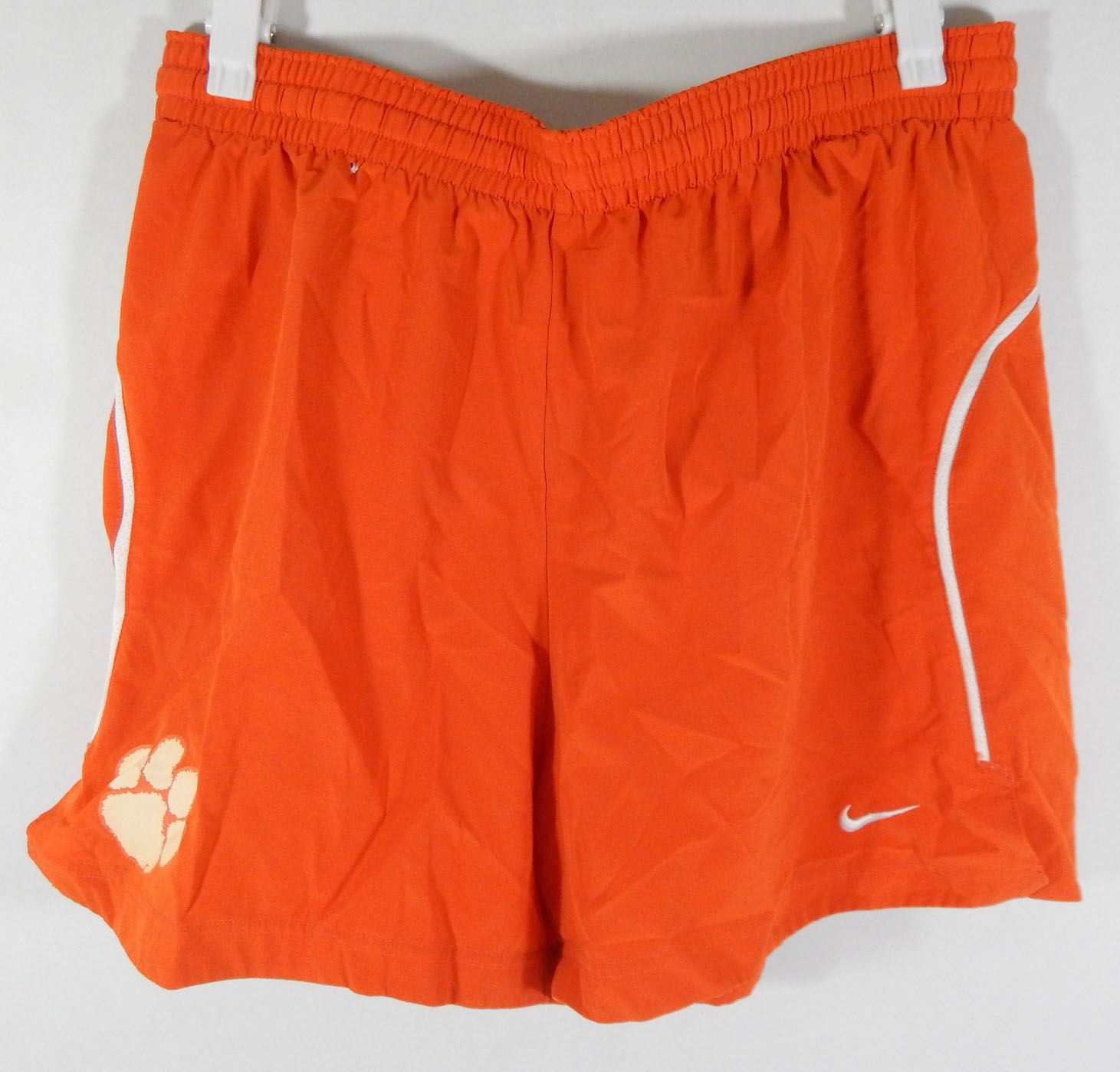 Clemson Tigers #19 Game Used Orange Soccer Shorts DP52841