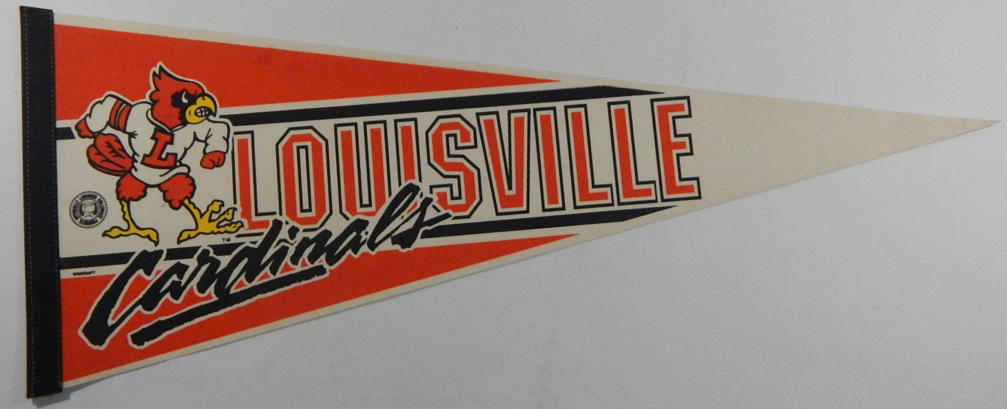 Vintage 1970&#39;s Louisville Cardinals Full Size Football Pennant | eBay